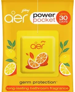 Godrej Aer Pocket Bathroom Fragrance Lemon Tangy Delight 10g