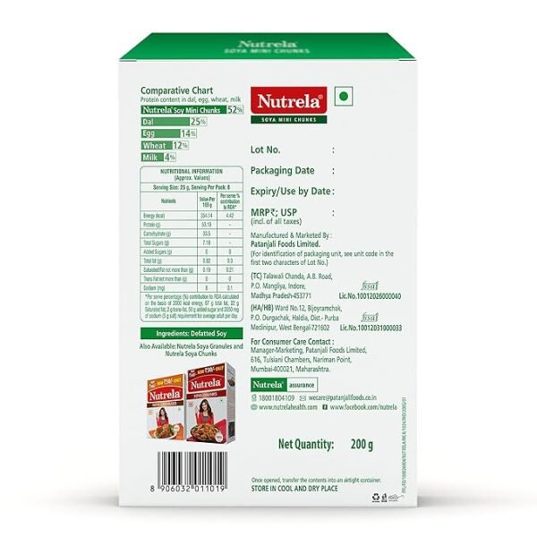 Nutrela Soya Mini Chunks 200gm - Image 2