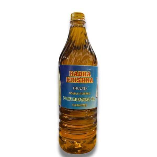 Radha Krishna Double Filtered Pure Mustard Oil Bottle 1ltr