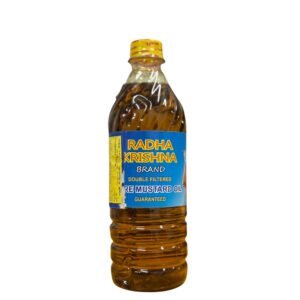Radha Krishna Double Filtered Pure Mustard Oil Bottle 500ml
