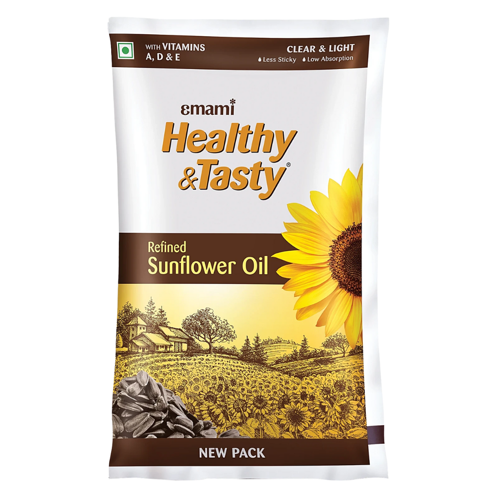 Emami Healthy & Tasty Refined Sunflower Oil Pouch